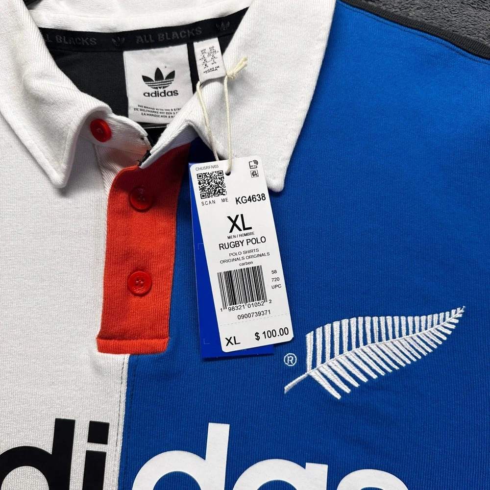 Adidas Originals All Blacks Rugby Polo Shirt Mens XL Colorblock NWT KG4638